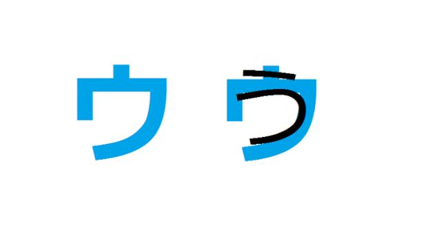 Chữ u bảng chữ cái Katakana